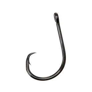 GAMAKATSU Octopus Circle Straight Eye 4x Strong 25-Pack NS Black Hooks