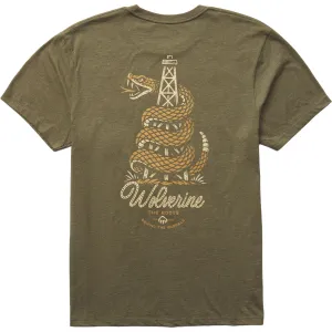 WOLVERINE Men's Rattler Rig Military Heather Short Sleeve Graphic Tee (W1220188-1005)