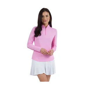 IBKUL Women's Solid Long Sleeve Mock Neck Top (80000)