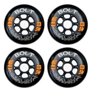K2 SKATE Bolt 90mm / 85a Black 4-Wheel Pack (I2104011010)