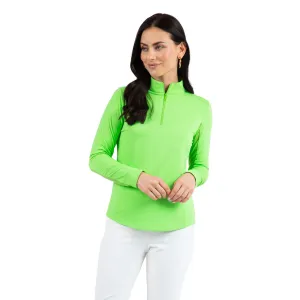 IBKUL Women's Solid Long Sleeve Mock Neck Top (80000)