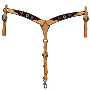 PROFESSIONAL'S CHOICE Pink Flower Pony Breast Collar (3P6040-PONY)