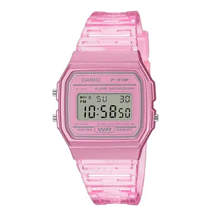 CASIO F91WS-4 Pink Quartz Watch with Resin Strap (F91WS-4)