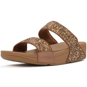 FITFLOP Lulu Multi-Tonal Glitter Slides Sandals (JE5)