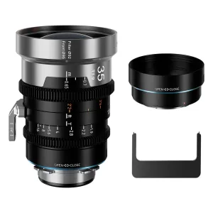 SIRUI IronStar T1.9 35mm Focal Length Blue Flare EF/PL Mount Full-Frame Anamorphic Cine Lens (IRON-35-B)