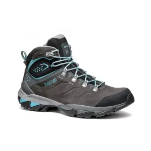 ASOLO Women's Acadia Mid LTH GTX Bunion Fit Graphite/Sky Blue Hiking Boots (B40085-199)