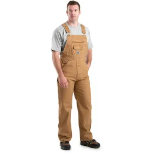 BERNE Men's Vintage Washed Duck Bib Brown Overall (B914BD)