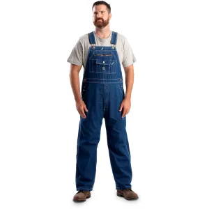 BERNE Men's Vintage Unlined Washed Denim Bib Denim Overall (B913DN)