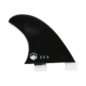 LIQUID FORCE Center Black Dual Tab Fin