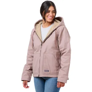 BERNE Women's Sherpa-Lined Softstone Duck Hooded Jacket (WHJ43)