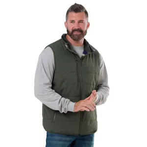 BERNE Men's Channel Quilt Ripstop Flannel-Lined Vest (V26)
