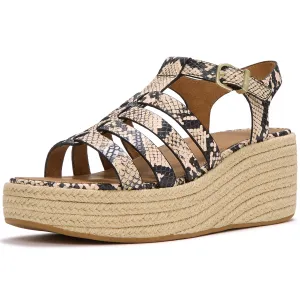 FITFLOP Women's Platfform Snake Espadrille Fisherman Hazy Taupe/Black Sandals (A9J-E37)