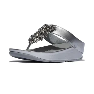 FITFLOP Women's Rumba Iridescent Beaded Toe-Post Sandals (E4X)