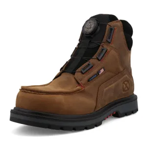 TWISTED X 6in Quick Draw Work Brown/Black Boot (MDANW02)