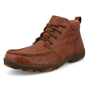 TWISTED X Men's Chukka UltraLite X Driving Moc Chestnut Ostrich Casual Shoes (MDMU006)