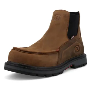 TWISTED X 6in Work Chelsea Brown/Black Boot (MDAN001)