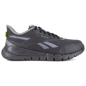 REEBOK Women's Flex Trainer Composite Toe Internal Met Guard Black Work Shoes w/ Elevated Ease On/Off (RB524)