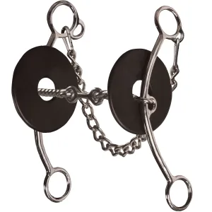PROFESSIONAL'S CHOICE Brittany Pozzi Lifter Series Long Shank Three Piece Twisted Wire Snaffle Bit (BPB-124)