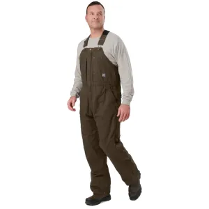 BERNE Men's Heartland Insulated Washed Duck Bib Overall (B377)