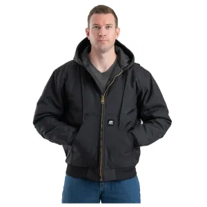 BERNE Men's Icecap Insulated Hooded Black Work Jacket (NJ51BK)