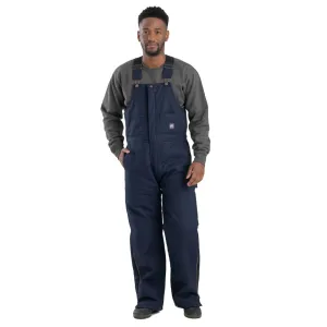BERNE Men's Heritage Twill Insulated Navy Bib Overall (B414NV)