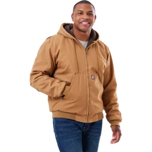 BERNE Men's Heartland Washed Duck Hooded Work Jacket (HJ375)