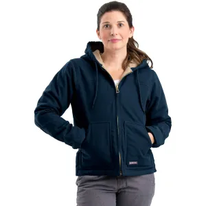 BERNE Women's Sherpa-Lined Softstone Duck Hooded Jacket (WHJ43)