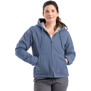 BERNE Women's Sherpa-Lined Softstone Duck Hooded Jacket (WHJ43)