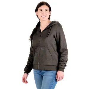 BERNE Women's Heritage Grid Fleece-Lined Full-Zip Hooded Sweatshirt (WSZ108)