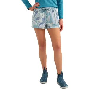 HUK Women's Isla Lightweight Printed Reefline Petal Breeze Shorts (H6200093-359)