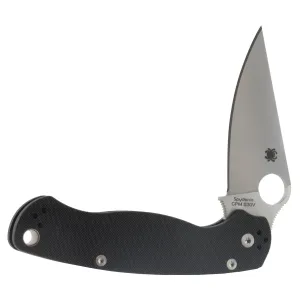 Spyderco Para Military 2 3.42" Folding Knife - Drop Point Plain - G10 Black