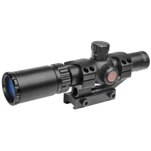 TruGlo Tru-Brite 30 Series 1-4x24mm Rifle Scope with Mount - MIL-DOT Reticle
