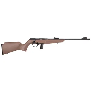 Rossi Firearms RB22 Compact Bolt Action Rifle 22 LR - 16.5" - Matte Black - FDE Monte Carlo Stock