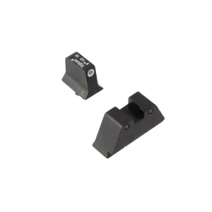 Trijicon Bright & Tough Night Sight Suppressor Set For Glock - White/Green Front and Black/Green Rear