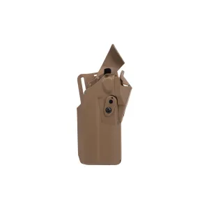 Safariland 7390RDS ALS Mid-Ride Level I Duty Holster for GLOCK 17 with RDS/X300 - Plain FDE - Right Hand