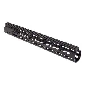 Guntec USA Ultra-Lightweight Thin AR-10 M-LOK Handguard - Black - 15"