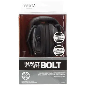 Howard Leight Impact Sport Bolt 22 dB Electronic Over Ear Muff - Black