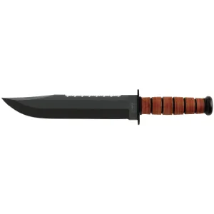KA-BAR Big Brother Fixed Blade Knife - Leather Handle