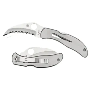 Spyderco Harpy 2.75" Folding Knife - Serrated - Stainless