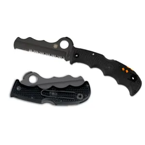 Spyderco Assist FRN Lightweight 3.68" Combo Blade Folding Knife - Black