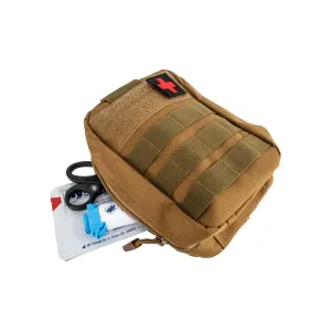 PA Gear Individual First Aid Kit With Pouch - Includes CAT - Coyote