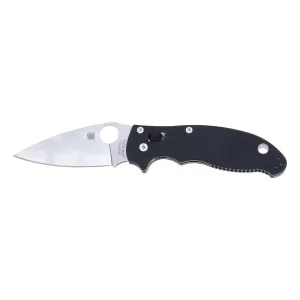 Spiderco Manix 2 3.375" Folding Knife - Plain Edge - G10 Black