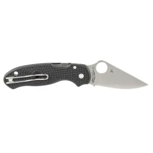 Spyderco Para 3 Lightweight 3" Folding Knife - Plain Edge - FRN Black