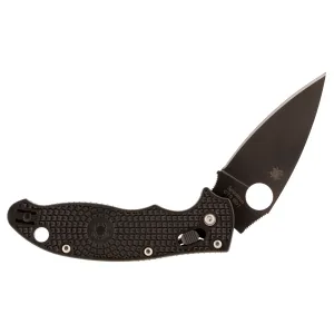 Spyderco Manix 2 Lightweight Folding Knife - 3.37" Plain Edge Drop Point Blade - G10 Black