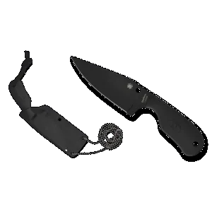 Spyderco Subway Bowie Plain Edge Fixed Blade Knife - Black