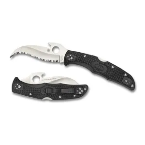 Spyderco Matriarch 2 FRN Emerson Serrated Wave Folding Knife - Black