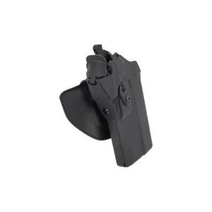 Safariland 7378RDS 7TS ALS Level I Concealment Paddle/Belt Holster for GLOCK 17 Gen5 with RDS/TLR-1 - Plain Black - Left Hand