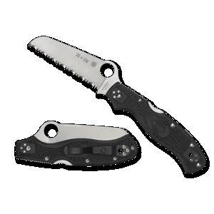 Spyderco Rescue 3 Lightweight Thin Red Line Serrated Folding Knife