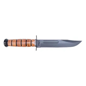 KA-BAR USMC 7" Clip Point Fixed Utility Knife - Straight Edge