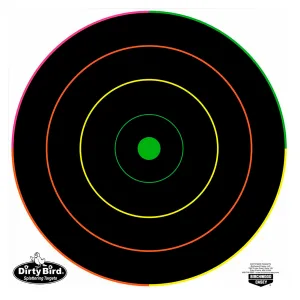 Birchwood Casey Dirty Bird 12" Multi-Color Bullseye Target - 100 Pack